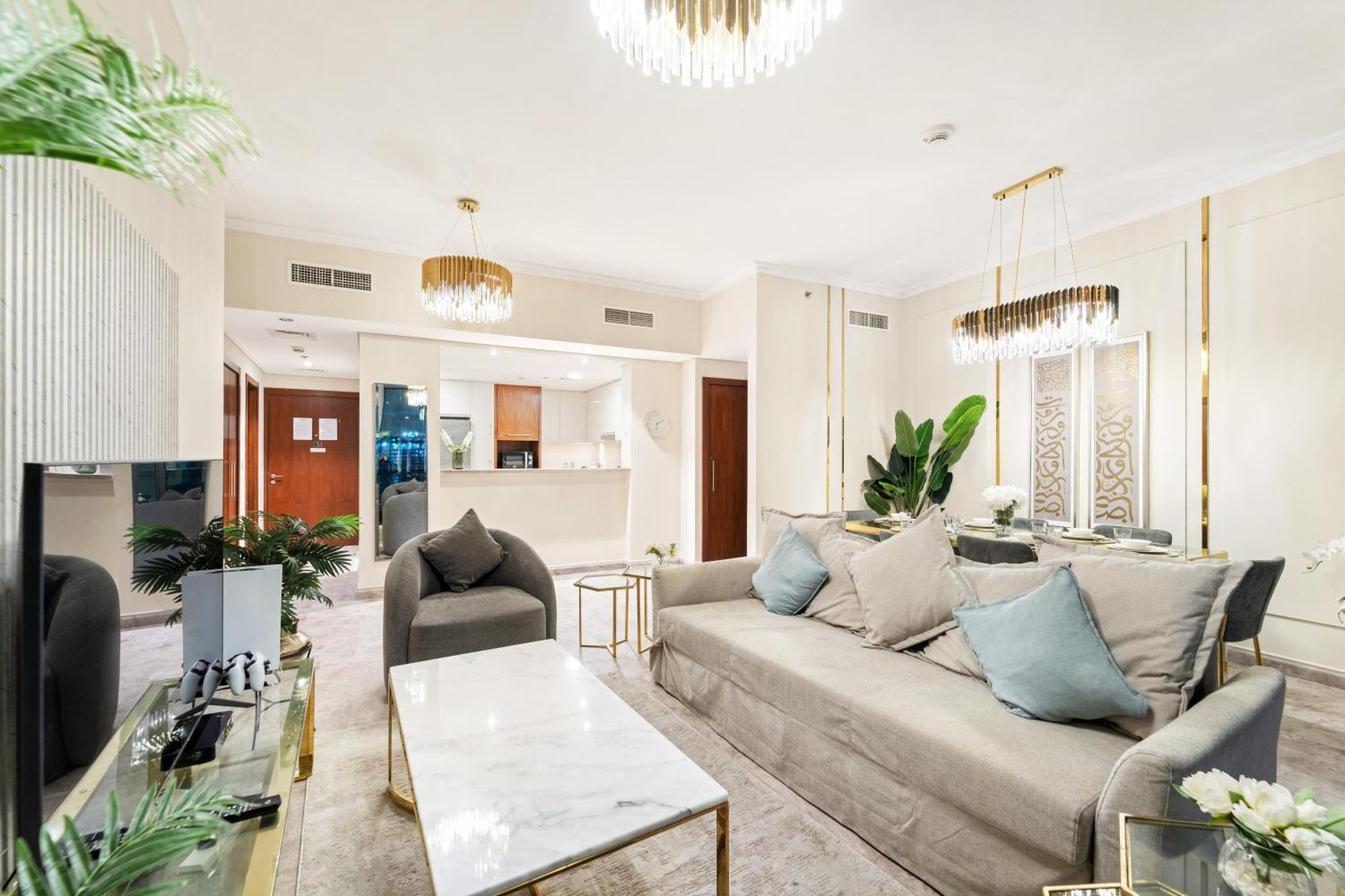 First Class 2Br With Full Dubai Skyline & Sea View Exterior photo